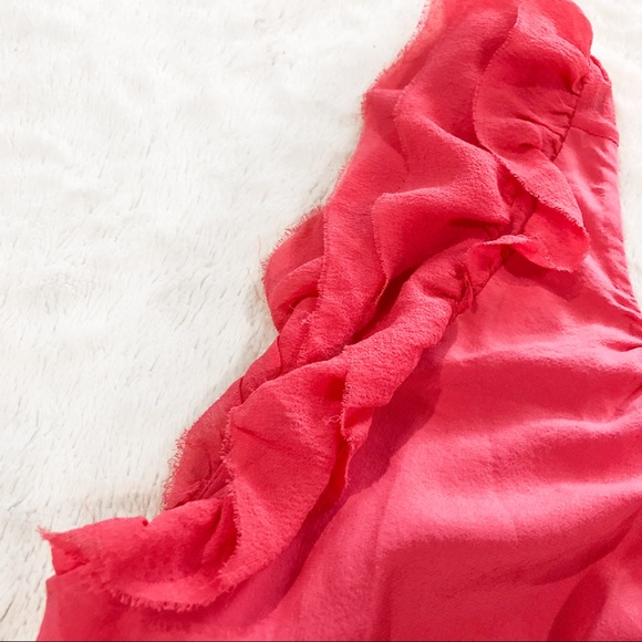 Aritzia Wilfred Salmon Silk Blouse - Picture 3 of 5